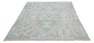 Tappeto Kilim Stilizzato Celeste Grigio Tortora 149x192 Cm