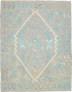 Tappeto Kilim Geometrico Celeste Grigio 155x195 Cm