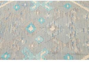 Tappeto Kilim Geometrico Celeste Grigio 155x195 Cm