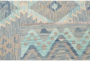 Tappeto Kilim Geometrico Azzurro Beige 204x300 Cm