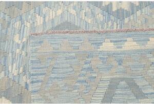 Tappeto Kilim Geometrico Azzurro Avorio 264x303 Cm