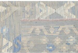 Tappeto Kilim Geometrico Azzurro Beige 162x202 Cm