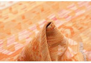 Tappeto Kilim Geometrico Arancione Beige 206x299 Cm