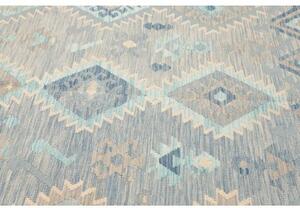 Tappeto Kilim Geometrico Azzurro Beige 204x300 Cm
