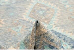 Tappeto Kilim Geometrico Azzurro Beige 204x300 Cm