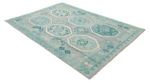 Tappeto Kilim Geometrico Azzurro Celeste 158x215 Cm
