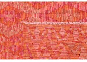 Tappeto Kilim Geometrico Arancione Rosso 153x198 Cm