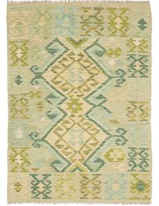 Tappeto Kilim Stilizzato Verde Salvia Beige 102x143 Cm