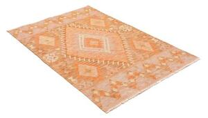 Tappeto Kilim Geometrico Arancione Beige 102x150 Cm