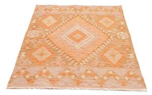 Tappeto Kilim Geometrico Arancione Beige 102x150 Cm