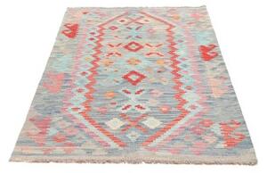 Tappeto Kilim Stilizzato Azzurro Corallo 103x155 Cm