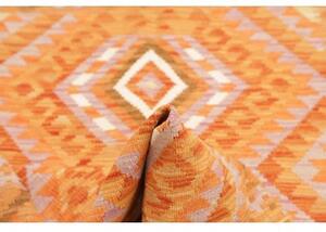 Tappeto Kilim Geometrico Arancione Beige 101x156 Cm