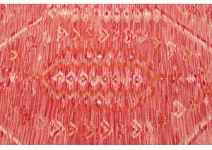 Tappeto Kilim Geometrico Rosso Arancione 101x146 Cm