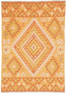Tappeto Kilim Geometrico Arancione Beige 101x143 Cm