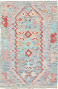 Tappeto Kilim Stilizzato Azzurro Corallo 103x155 Cm