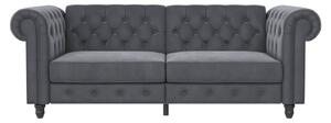 Divano in velluto grigio scuro 236 cm Felix - Støraa