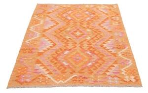 Tappeto Kilim Geometrico Arancione Rosa 101x154 Cm