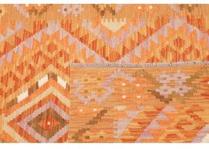 Tappeto Kilim Geometrico Arancione Beige 101x156 Cm