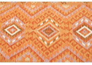 Tappeto Kilim Geometrico Arancione Beige 101x156 Cm