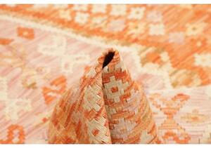 Tappeto Kilim Geometrico Arancione Beige 105x146 Cm