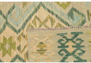 Tappeto Kilim Stilizzato Verde Salvia Beige 102x143 Cm