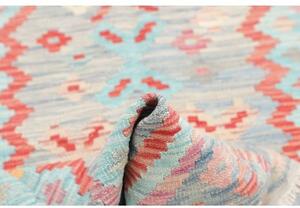 Tappeto Kilim Stilizzato Azzurro Corallo 103x155 Cm