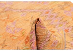 Tappeto Kilim Stilizzato Arancione Rosa 103x149 Cm