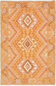Tappeto Kilim Geometrico Arancione Beige 101x156 Cm