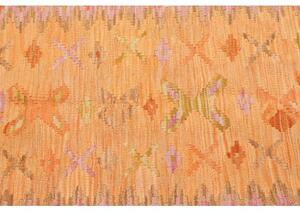 Tappeto Kilim Stilizzato Arancione Rosa 103x149 Cm