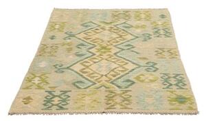 Tappeto Kilim Stilizzato Verde Salvia Beige 102x143 Cm