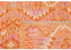 Tappeto Kilim Geometrico Arancione Rosa 101x154 Cm