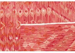 Tappeto Kilim Geometrico Rosso Arancione 101x146 Cm