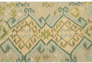 Tappeto Kilim Stilizzato Verde Salvia Beige 102x143 Cm