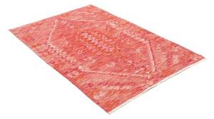 Tappeto Kilim Geometrico Rosso Arancione 101x146 Cm