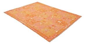 Tappeto Kilim Stilizzato Arancione Rosa 155x206 Cm