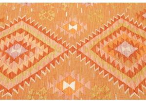 Tappeto Kilim Geometrico Arancione Rosa 152x197 Cm