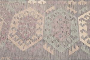 Tappeto Kilim Stilizzato Grigio Beige 126x170 Cm