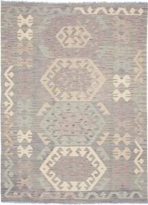Tappeto Kilim Stilizzato Grigio Beige 126x170 Cm