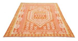 Tappeto Kilim Geometrico Arancione Beige 152x200 Cm