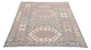 Tappeto Kilim Stilizzato Grigio Beige 126x170 Cm