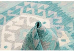 Tappeto Kilim Stilizzato Verde Acqua Azzurro 100x152 Cm