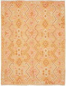 Tappeto Kilim Geometrico Giallo Senape Arancione Chiaro 157x201 Cm