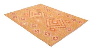 Tappeto Kilim Geometrico Arancione Rosa 152x197 Cm