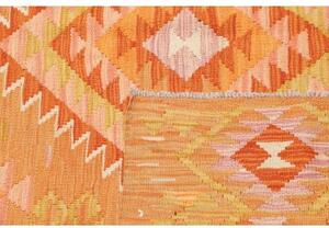 Tappeto Kilim Geometrico Arancione Rosa 152x197 Cm