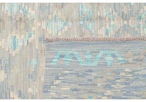 Tappeto Kilim Geometrico Azzurro Beige 161x200 Cm