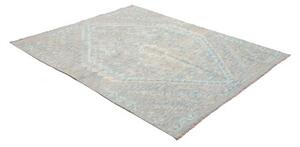 Tappeto Kilim Geometrico Azzurro Beige 161x200 Cm