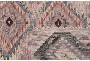 Tappeto Kilim Geometrico Grigio Rosa Antico 152x196 Cm