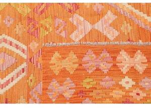 Tappeto Kilim Stilizzato Arancione Pesca 134x181 Cm