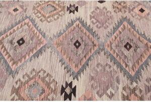 Tappeto Kilim Geometrico Grigio Rosa Antico 152x196 Cm