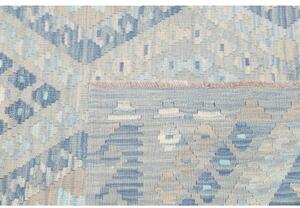 Tappeto Kilim Geometrico Beige Azzurro 130x176 Cm